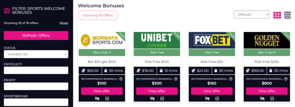 ProfitDuel SportsBook Offers